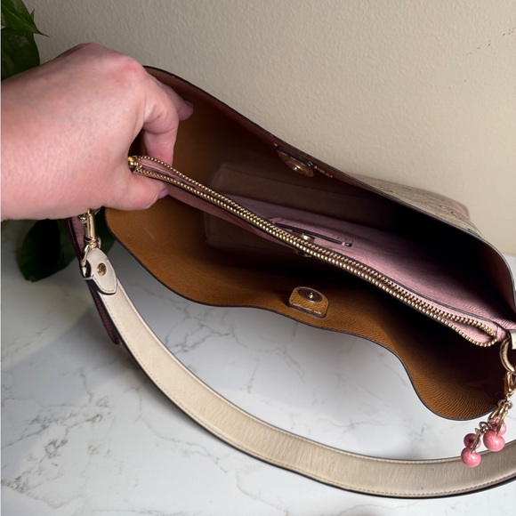 Coach Cream and Pink Wallet with Playful Fruit Print - Picture 6 of 7